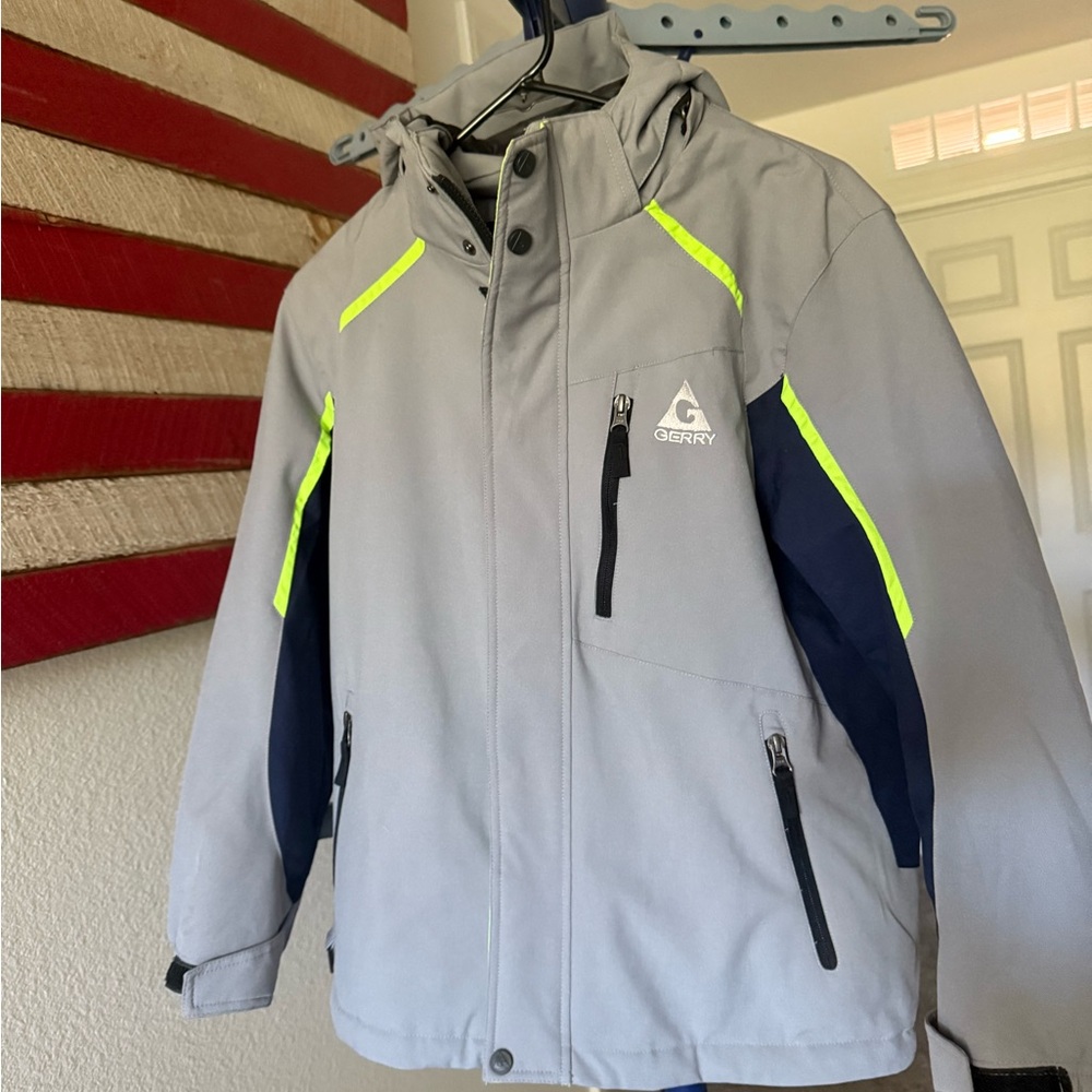 NWOT Gerry Gray and Neon Yellow Jacket Boys Size 10/12